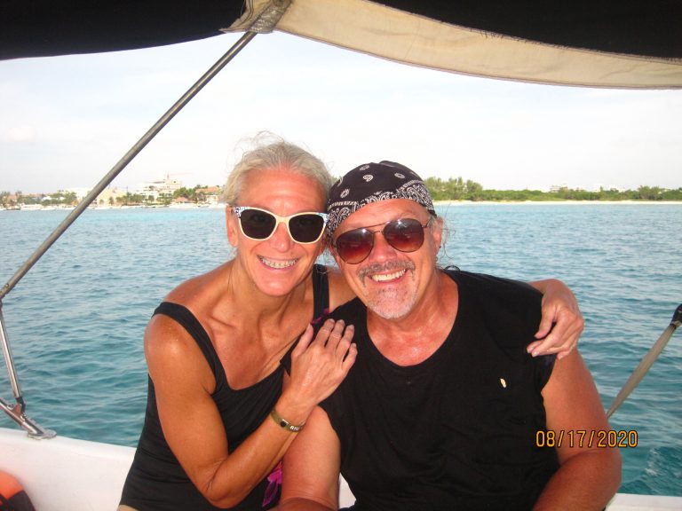 Wayne and Maureen on the Boat